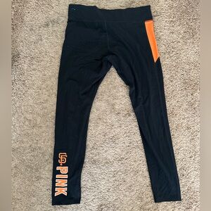 SF Giants Victoria's Secret PINK Black Leggings